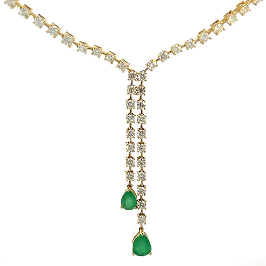 Diamond and emerald necklace