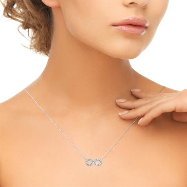Large Infinity Knot Diamond Necklace | sillyshinydiamonds