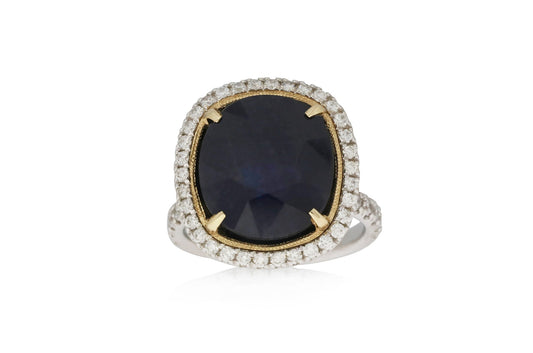 Two Tone Sapphire Ring