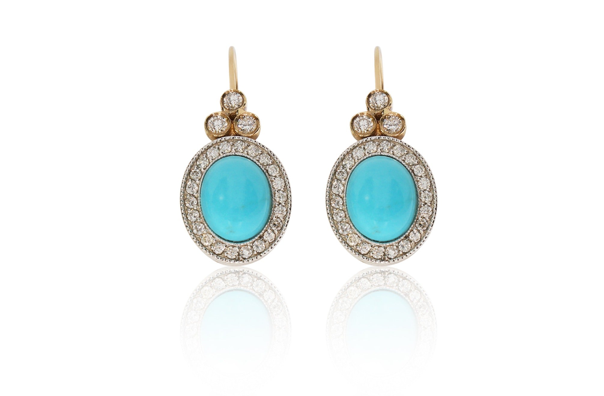 Two-tone 2024 Turquoise earrings